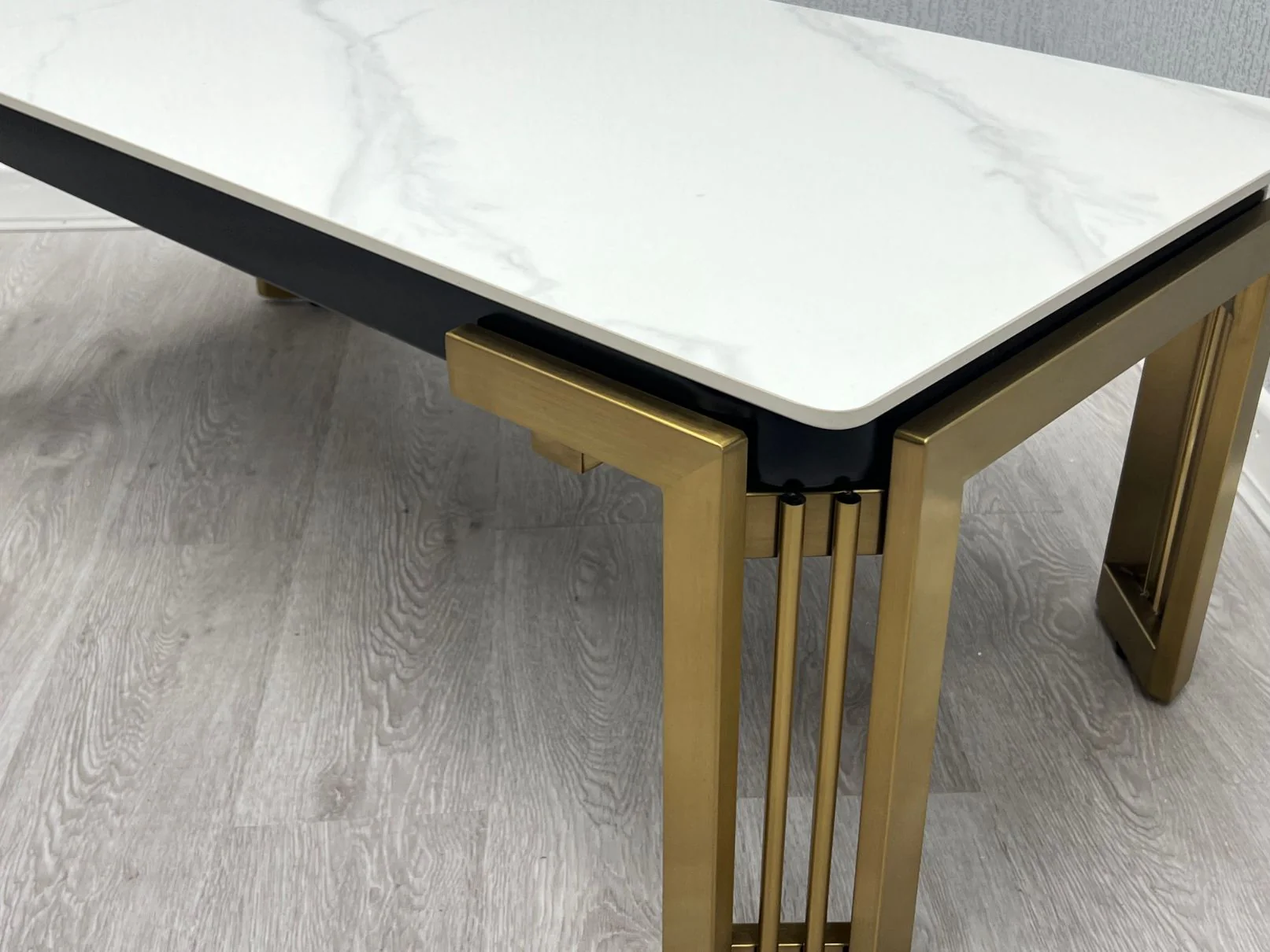 Sorrento Rectangle 150cm Ceramic Gold Table 4